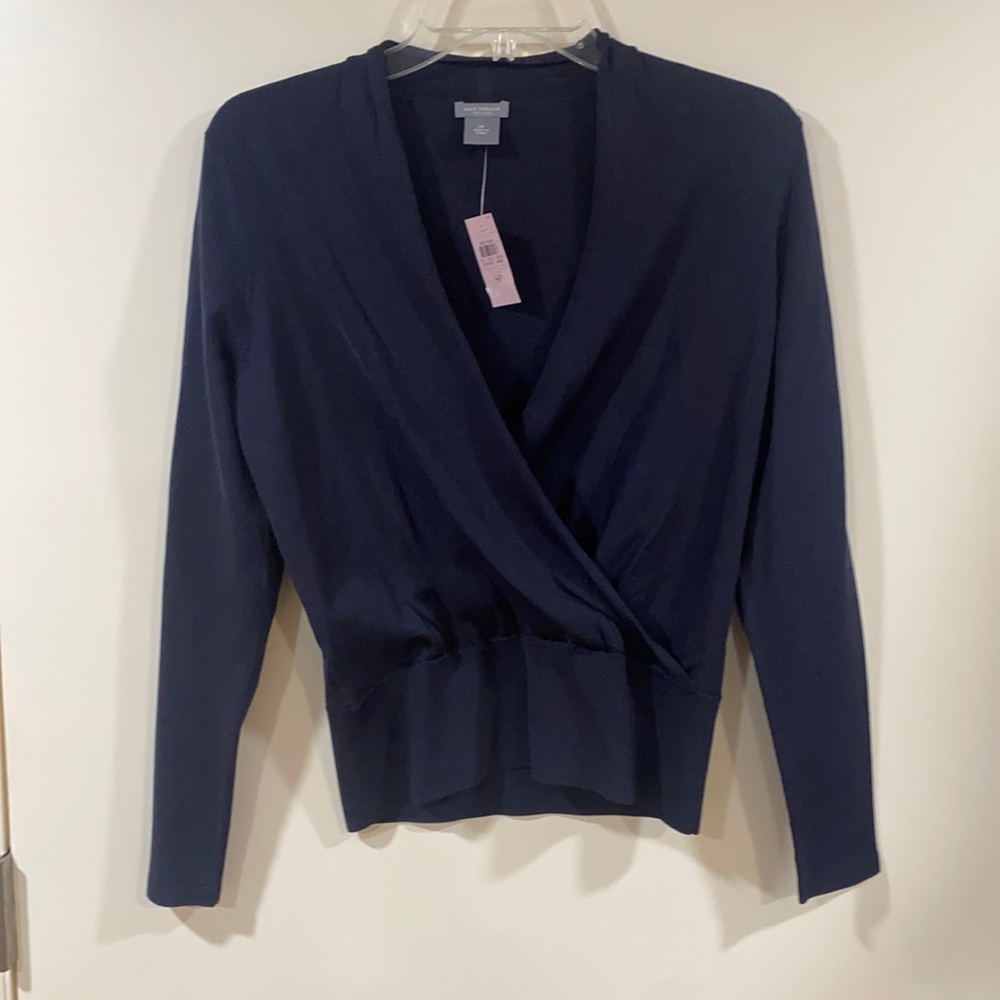 Ann Taylor- Small Petite Longsleeve Black top